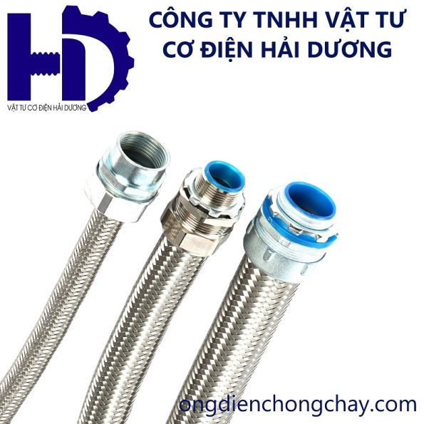 Ống ruột gà lõi thép bọc nhựa bọc lưới inox
