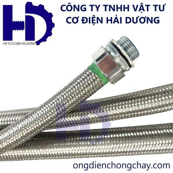 Ống ruột gà lõi thép bọc nhựa bọc lưới inox