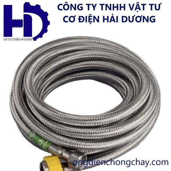 Ống ruột gà lõi thép bọc nhựa bọc lưới inox