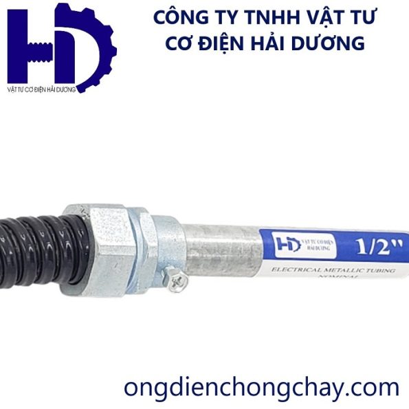 Đầu nối ống ruột gà lõi thép với ống thép luồn dây điện trơn EMT 4