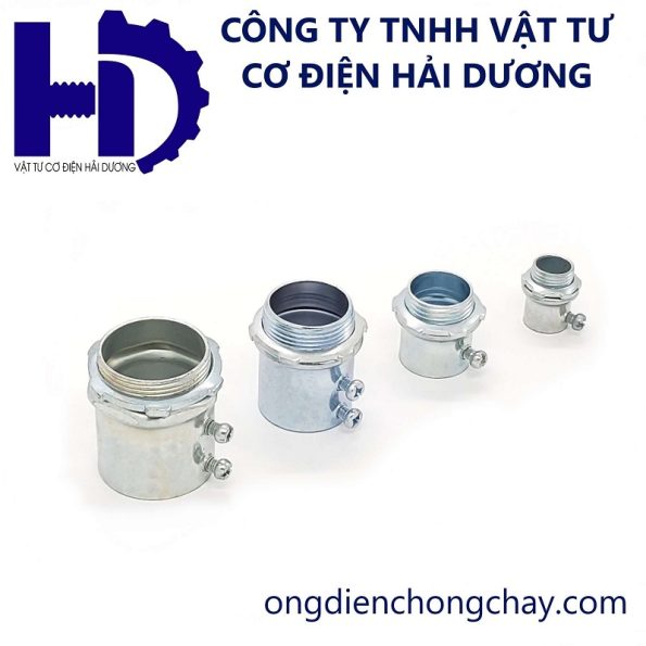 Đầu nối ống thép luồn dây điện trơn EMT vào hộp điện