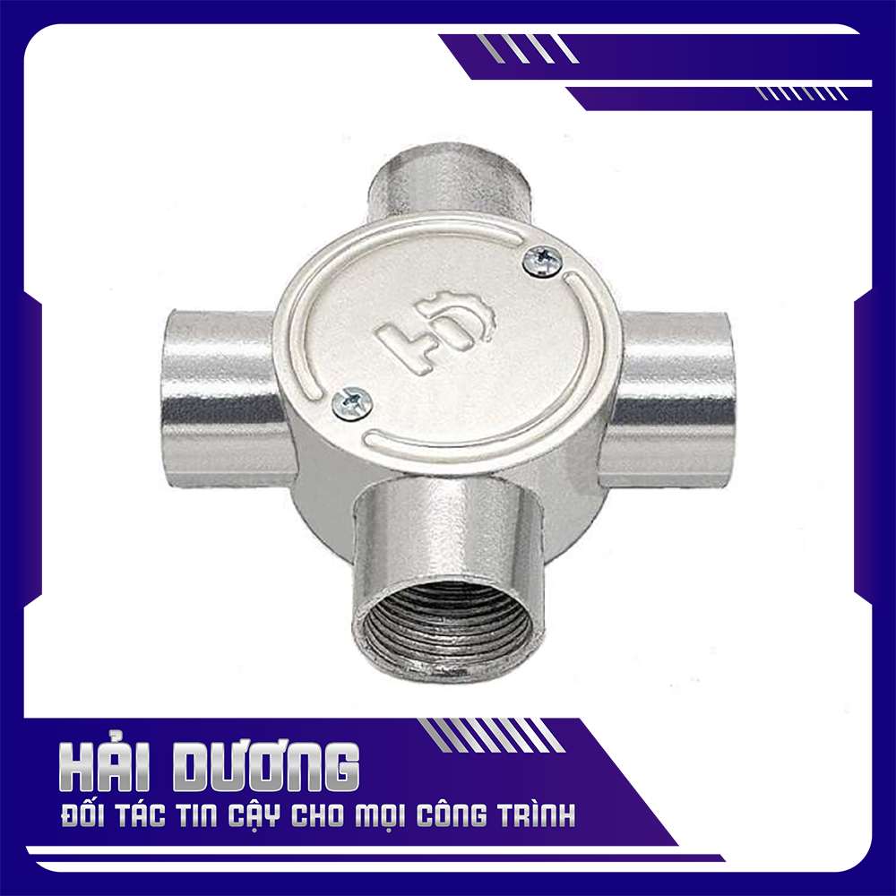 HỘP NỐI ỐNG THÉP LUỒN ĐÂY ĐIỆN 4 NGẢ REN IMC/RSC