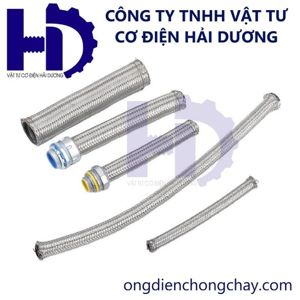 Ống ruột gà lõi thép bọc nhựa bọc lưới inox