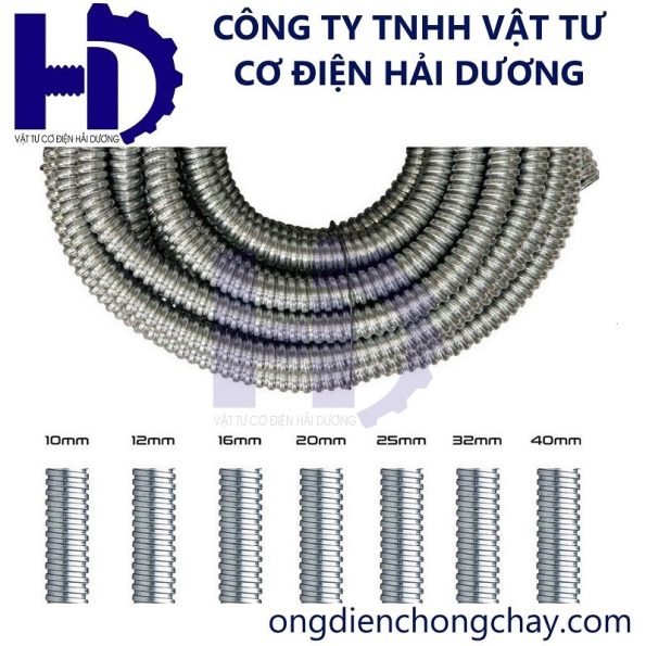 Ống ruột gà lõi thép không bọc nhựa